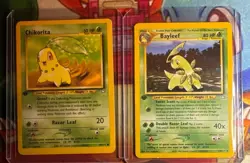 Pokemon TCG 1st Edition Chikorita 54 & Bayleef 29 Neo Genesis - LP/MP 🍃 - Image 1