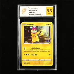 TQG 9.5 MINT+ 2022 Pokemon ENG Pikachu SWSH234 Promo - Image 1