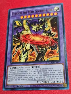 1x Yu-Gi-Oh! Eldlich The Mad Golden Lord - MGED-EN123 - Gold Rare - 1st Ed - NM - Image 1