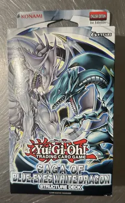 Yu-Gi-Oh! Saga Of Blue Eyes White Dragon Structure Deck 1st Edition Factory Seal - Image 1