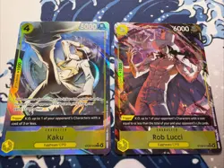 One Piece Egghead Starter Deck Alt Art Lot Of 2 Cards ST29 (Kaku & Rob Lucci) - Image 1