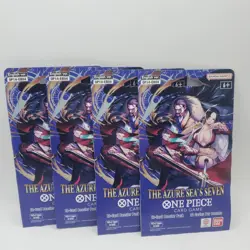One Piece Card Game Azure Sea's Seven 4x Booster Packs English [Brand New] - Image 1