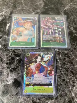 One Piece OP14 SR Card Lot Of 3! Nami Perona Boa Hancock NO RESERVE! OP7 - Image 1