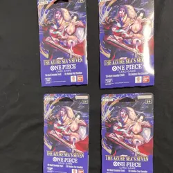 Bandai One Piece Card Game The Azure Sea's Seven 4 Booster Packs English - Image 1