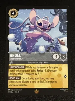 Disney Lorcana Winterspell Angel - Experiment 624 191/204 NM Legendary - Image 1