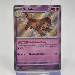 Pokemon Dachsbun Shiny TCG Scarlet & Violet Paldean Fates Holo Card 161/091 NM - Image 1