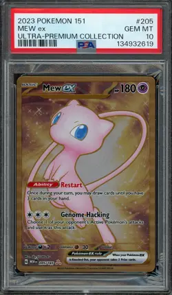 Mew ex Pokemon 2023 SV 151 Ultra Premium Collection Metal Card 205/165 PSA 10 - Image 1