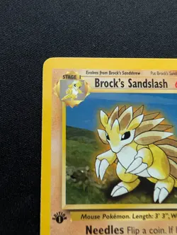 M/NM Pokemon Brock's Sandslash 1st Edition Card 23/132 Gym Heroes - Image 2