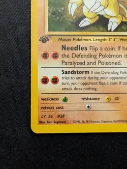 M/NM Pokemon Brock's Sandslash 1st Edition Card 23/132 Gym Heroes - Image 4