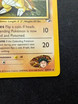 M/NM Pokemon Brock's Sandslash 1st Edition Card 23/132 Gym Heroes - Image 5