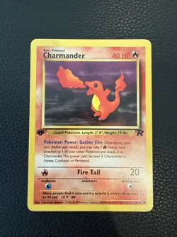Charmander 50/82 2000 Team Rocket 1st Edition Pokemon Card TCG WOTC Vintage MP - Image 1
