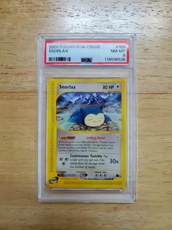 Pokemon PSA 8 NM/MINT 2003 Snorlax 100/144 Skyridge Rare Card - Image 1