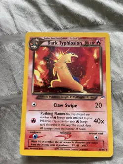Dark Typhlosion Holo Rare Card 10/105 Neo Destiny Series - Image 1