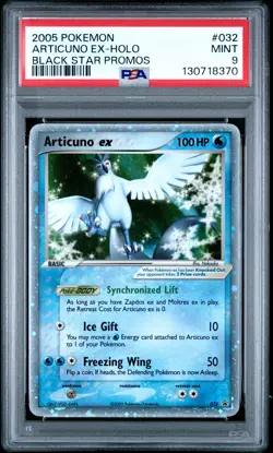 2005 POKEMON BLACK STAR PROMOS #032 ARTICUNO EX-HOLO PSA 9 - Image 1
