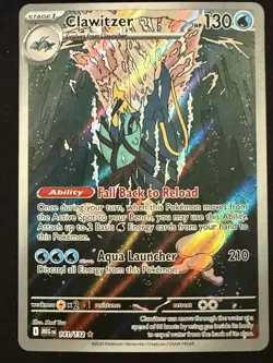 Pokemon TCG Clawitzer 141/132 Me01: Mega Evolution Holo - Illustration Rare - Image 1