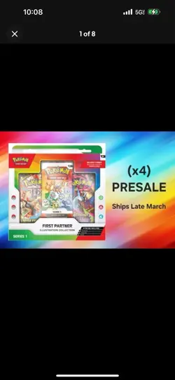 PRESALE (x4) Pokemon First Partner Illustration Collection Series 1: Late March - Image 1
