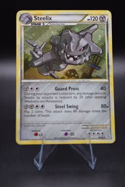 Pokemon TCG Steelix - (HGSS Unleashed) 024/095 Deck Exclusives Holo SWIRL LP - Image 1