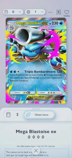 [English] Mega Blastoise Ex | 4 ♢♢♢♢ | Pokemon TCG Pocket Trade - Image 1