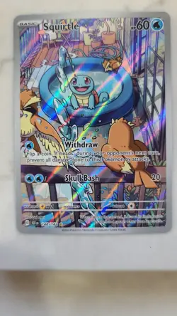 Pokemon Squirtle Illustration Rare Full Art Holo 148/142 Sv07: Stellar Crown - Image 1