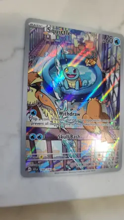 Pokemon Squirtle Illustration Rare Full Art Holo 148/142 Sv07: Stellar Crown - Image 3