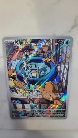 Pokemon Squirtle Illustration Rare Full Art Holo 148/142 Sv07: Stellar Crown - Image 5