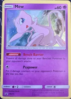Pokemon TCG Mew SM215 - Black Star Promo Holo - Near Mint English - Image 1