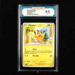 TQG 9.5 MINT+ 2024 Pokemon ENG Pikachu 018/091 C - Image 1