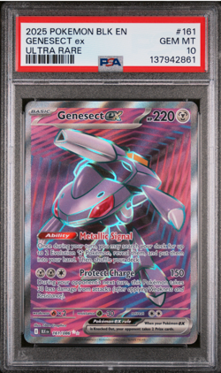 PSA 10 Genesect ex (161/086) ULTRA RARE Holo - Pokemon Black Bolt 2025 - Image 3