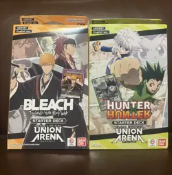 Union Arena TCG Set of 2 Starter Decks: 1 Bleach UE01ST, 1 Hunter x HunterUE02ST - Image 1