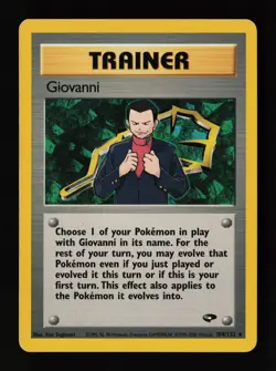 Giovanni 104/132 Non Holo Rare Gym Challenge Pokemon Card - Image 1