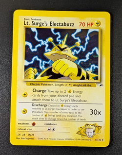 Lt. Surge's Electabuzz 006/132 Gym Heroes Holo Pokemon Card - Image 1