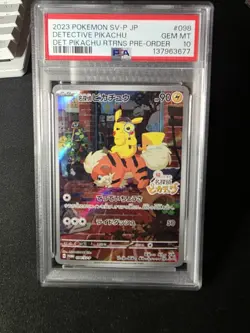 Pokemon TCG Detective Pikachu Returns SV-P098 Japanese Promo Card 2023 PSA 10 - Image 1