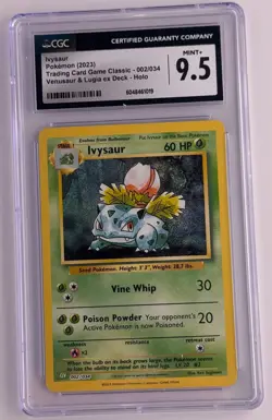 Ivysaur CLV 002/034 Pokemon Card - TCG Classic CGC 9.5 GRADED MINT - Image 1