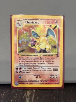 Pokemon Charizard Base Set 2 Holo Rare 120 HP Card 4/130 English - Image 1