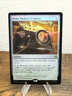 NM Foil Peter Parker's Camera, MTG, Marvel's Spider-Man, Magic, 171 MINT - Image 1