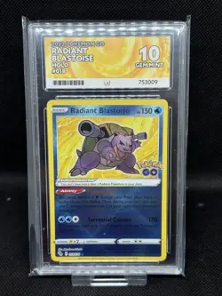 Pokemon Go Radiant Blastoise Rare 018/078 Holo ACE 10 GEM MINT - Image 1