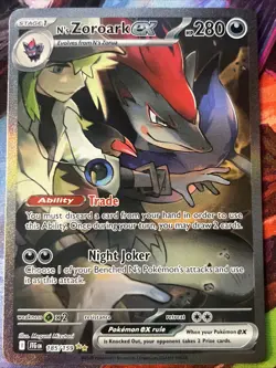 Pokemon Journey Together N's Zoroark EX 185/159 SIR NM - Image 1