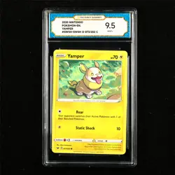 TQG 9.5 MINT+ 2020 Pokemon ENG Yamper 073/202 C - Image 1
