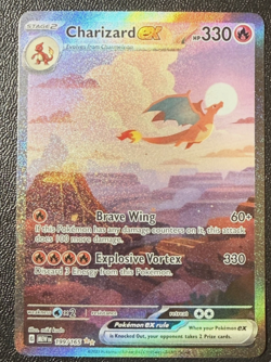 Clean 🔥 2023 Pokemon Charizard ex SIR Grading Contender Minty! SV151 #199 - Image 1