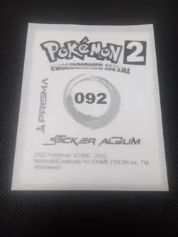 2022 POKEMON Prizma Sticker #092 Raikou Gold Star Holo Peru Gradeable - Image 2