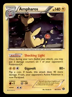 Ampharos Holo Rare XY - Steam Siege 40/114 MP Pokemon - Image 1
