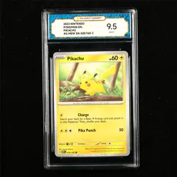 TQG 9.5 MINT+ 2023 Pokemon ENG Pikachu 025/165 C - Image 1