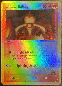 Team Magma's Baltoy Reverse Holo 61/95 Pokemon TCG EX Team Magma vs Team Aqua NM - Image 1