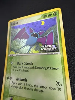 Pokemon TCG Zubat EX Team Rocket Returns 82 Reverse Holo Common Near Mint - Image 4