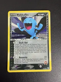 Pokemon TCG Rocket's Wobbuffet EX Team Rocket Returns 47 Reverse Holo NM - Image 1