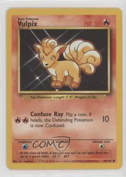 Vulpix Pokemon Base Set #68 1999 - Image 1