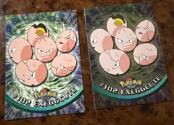 1999 Topps Pokemon TV Animation Series 2 #102 Exeggcute Base & Foil Blue Logo - Image 1