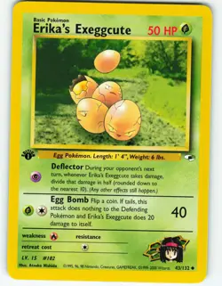 Erika's Exeggcute - 1st Edition - 43/132 Gym Heroes - Pokemon TCG - 2000 - Image 1