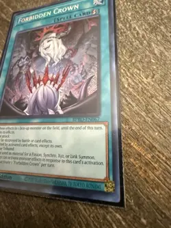 Yu-Gi-Oh Forbidden Crown Secret Rare BPRO-EN067 1st Edition Near Mint - Image 3