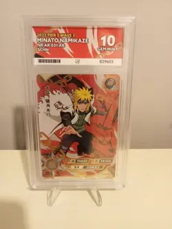 Minato Namikaze NR-AR-031 Naruto Kayou Card CCG Grade 10 Slab Ace Grading - Image 1